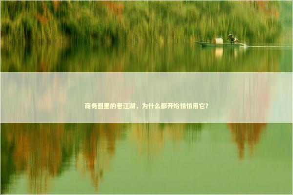 商务圈里的老江湖，为什么都开始悄悄用它？ 企业服务